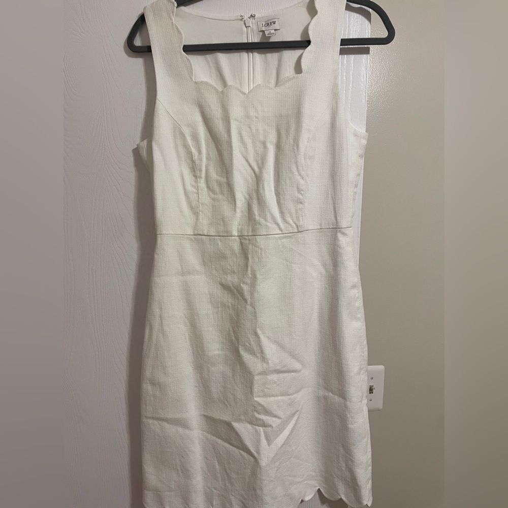 J. Crew Ivory Textured Mini Dress
